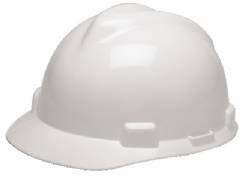 4-point Cap Style White Msa V-guard Hard Hat